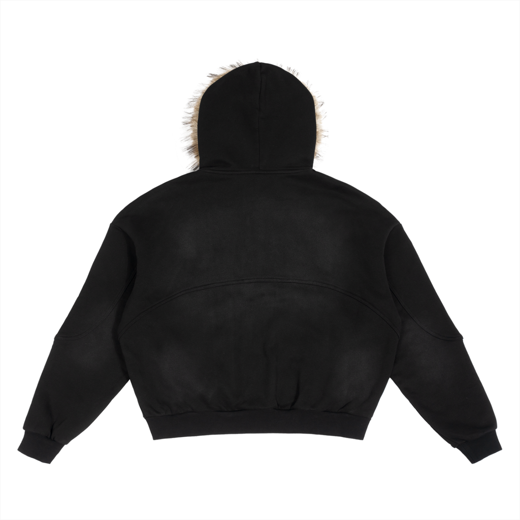 "I Heart Goth Girls" Detachable Fur Hoodie