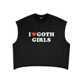 "I Heart Goth Girls" French Terry Boxy Tank Top
