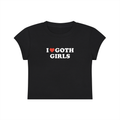 Women's "I Heart Goth Girls" Slim-Fit Cropped T-Shirt