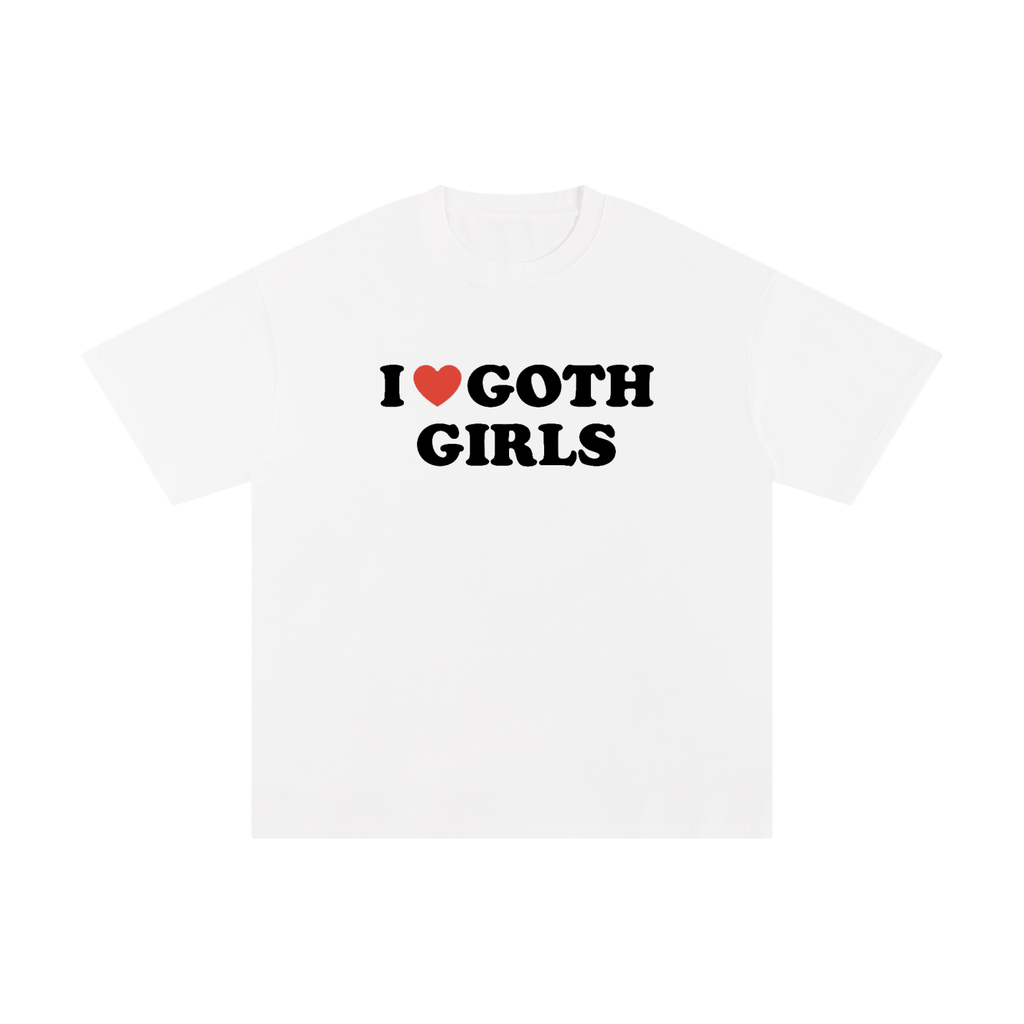 "I Heart Goth Girls" Unisex Pure Cotton T-Shirt (White)