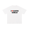 "I Heart Goth Girls" Unisex Pure Cotton T-Shirt (White)