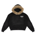 "I Heart Goth Girls" Detachable Fur Hoodie