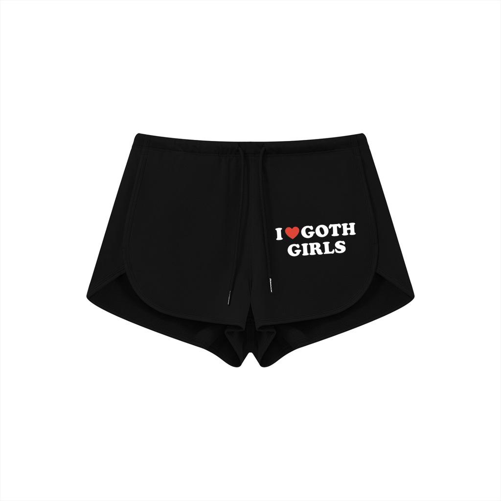 Women's "I Heart Goth Girls" Drawstring Shorts